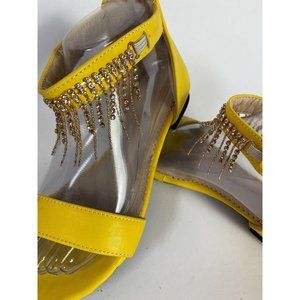 Yellow Bling Sandals sz 38